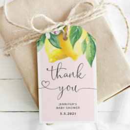 Pink Lemon Danke, Tag Geschenkanhänger