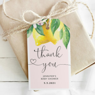 Pink Lemon Danke, Tag Geschenkanhänger