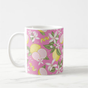 Pink Lemon Floral Citrus Tasse