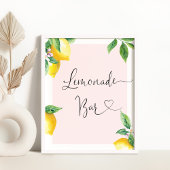 Pink Lemon Lemonade Bar Poster