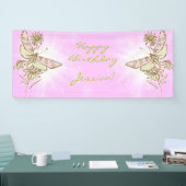 Pink Lemon Lime Butterfly Banner (Messe)