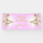 Pink Lemon Lime Butterfly Banner (Horizontal)