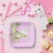 Pink Lemon Lime Butterfly Throw Pillow Pappteller (Party)