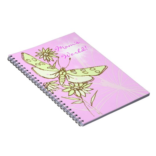 Pink Lemon Limon Butterfly Notebook Notizblock (Rechte Seite)
