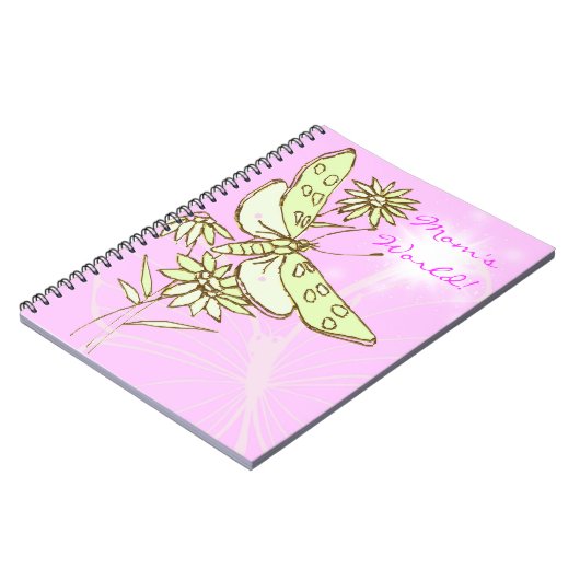 Pink Lemon Limon Butterfly Notebook Notizblock (Linke Seite)