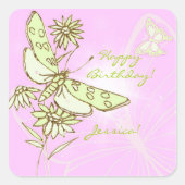 Pink Lemon Limon Butterfly Sticker (Vorderseite)