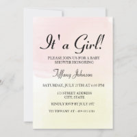 Pink Lemon Pastel Ombre mit einer Girl Baby Dusche