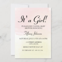 Pink Lemon Pastel Ombre mit einer Girl Baby Dusche