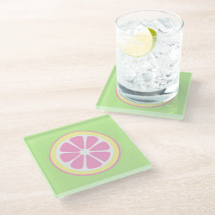 Pink Lemon Slice Niedliche Getränkekasten Glasuntersetzer