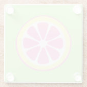Pink Lemon Slice Niedliche Getränkekasten Glasuntersetzer (Rückseite)