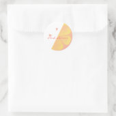 Pink Lemon Slice Runder Aufkleber (Tasche)