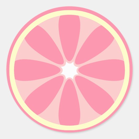 Pink Lemon Slice Sticker (Vorderseite)