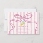 Pink Lemon Vielen Dank für Ihre Hochzeit Dankeskarte (Vorderseite)