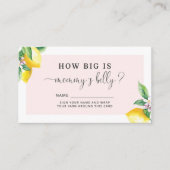 Pink Lemon Wie groß ist der Bauch der Mama Begleitkarte (Vorderseite)