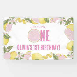 Pink Lemonade 1. Geburtstag Party Banner