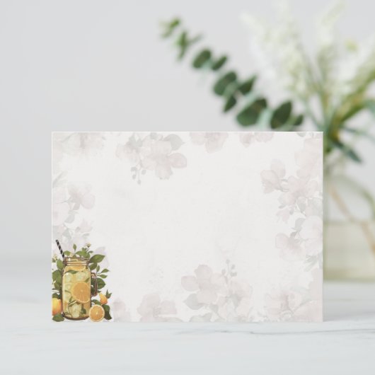 Pink Lemonade Basic Blank Reecicard Begleitkarte (Stehend Vorderseite)