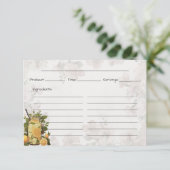 Pink Lemonade Basic Rezept Card Begleitkarte (Stehend Vorderseite)