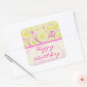 Pink Lemonade 'Birthday' Aufkleber (Umschlag)