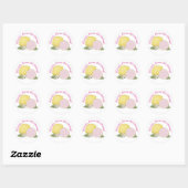 Pink Lemonade Birthday Gefallen Sticker (Blatt)