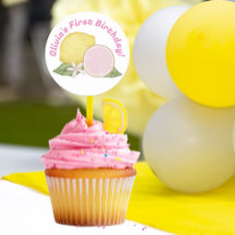 Pink Lemonade Birthday Gefallen Sticker
