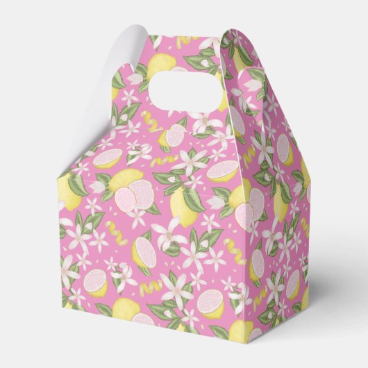 Pink Lemonade Birthday Gefälligkeitsboxen Geschenkschachtel (Rückseite)