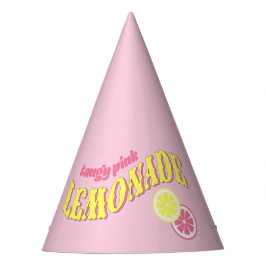 Pink Lemonade Birthday Strawberry Citrus Party Hat Partyhütchen