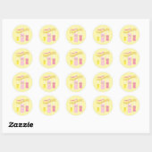 Pink Lemonade Birthday Summer Polka Dot Cute Runder Aufkleber (Blatt)