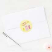 Pink Lemonade Birthday Summer Polka Dot Cute Runder Aufkleber (Umschlag)