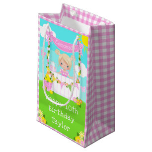 Pink Lemonade Blonde Hair Girl Happy Birthday Kleine Geschenktüte