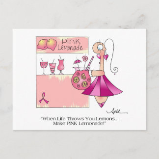 PINK LEMONADE Brustkrebs Postkarte