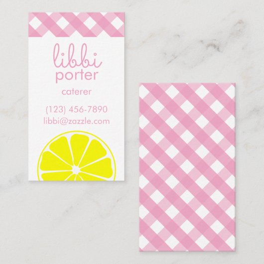 Pink Lemonade Business oder Contact Cards Visitenkarte (Vorne/Hinten)