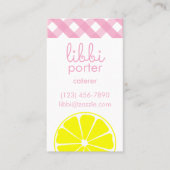 Pink Lemonade Business oder Contact Cards Visitenkarte (Vorderseite)