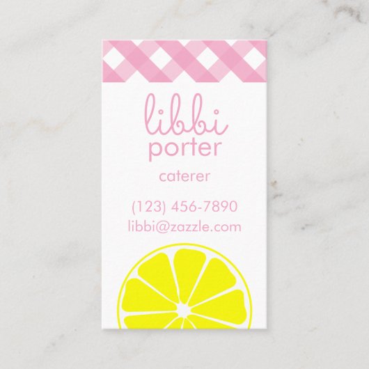 Pink Lemonade Business oder Contact Cards Visitenkarte (Vorderseite)
