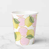 Pink Lemonade Citrus Birthday Papier Cups Pappbecher (Rückseite)