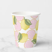 Pink Lemonade Citrus Birthday Papier Cups Pappbecher (Vorderseite)