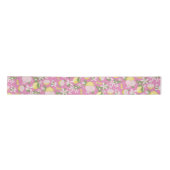 Pink Lemonade Citrus Floral Satin Ribbon Satinband (Vorderseite)