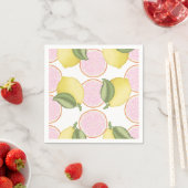 Pink Lemonade Citrus Geburtstagsparty Napkins Serviette (Beispiel)