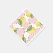 Pink Lemonade Citrus Geburtstagsparty Napkins Serviette (Ecke)