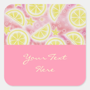 Pink Lemonade "Dein Text" Aufkleber in Rosa