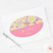 Pink Lemonade 'Dein Text' Aufkleber oval pink (Umschlag)