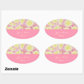 Pink Lemonade 'Dein Text' Aufkleber oval pink (Blatt)