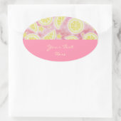 Pink Lemonade 'Dein Text' Aufkleber oval pink (Tasche)