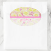 Pink Lemonade "Dein Text" Aufkleber ovale Streifen (Tasche)