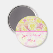 Pink Lemonade "Dein Text" Kühlschrankmagnet Streif (Vorderseite/Rückseite)