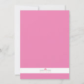 Pink Lemonade Erster Geburtstag Zickzack Einladung (Rückseite)