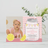 Pink Lemonade Geburtstagsparty Einladung (Stehend Vorderseite)