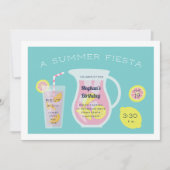 PInk Lemonade Geburtstagsparty Einladung (Vorderseite)