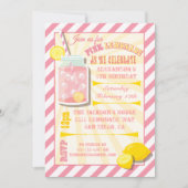 Pink Lemonade Geburtstagsparty Einladungen (Vorderseite)