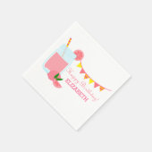 Pink Lemonade Geburtstagsparty Serviette (Ecke)