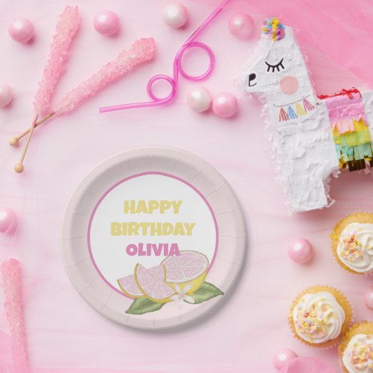 Pink Lemonade Geburtstagsparty Teller (Party)